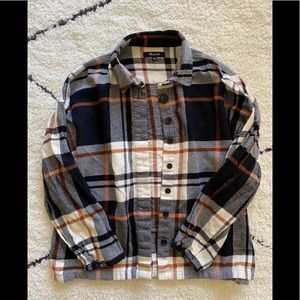 Madewell Bromley crop plaid flannel - Small